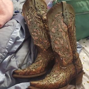 Corral boots glitter inlay